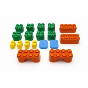 GreenToys Eco-Friendly Building Blocks Set 18 Pieces Multicolor Recycled Plastic